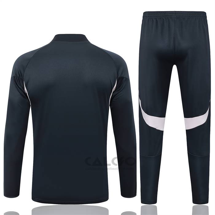 Tuta da Track di Felpa Real Madrid Bambino 2025-2026 Grigio Scuro